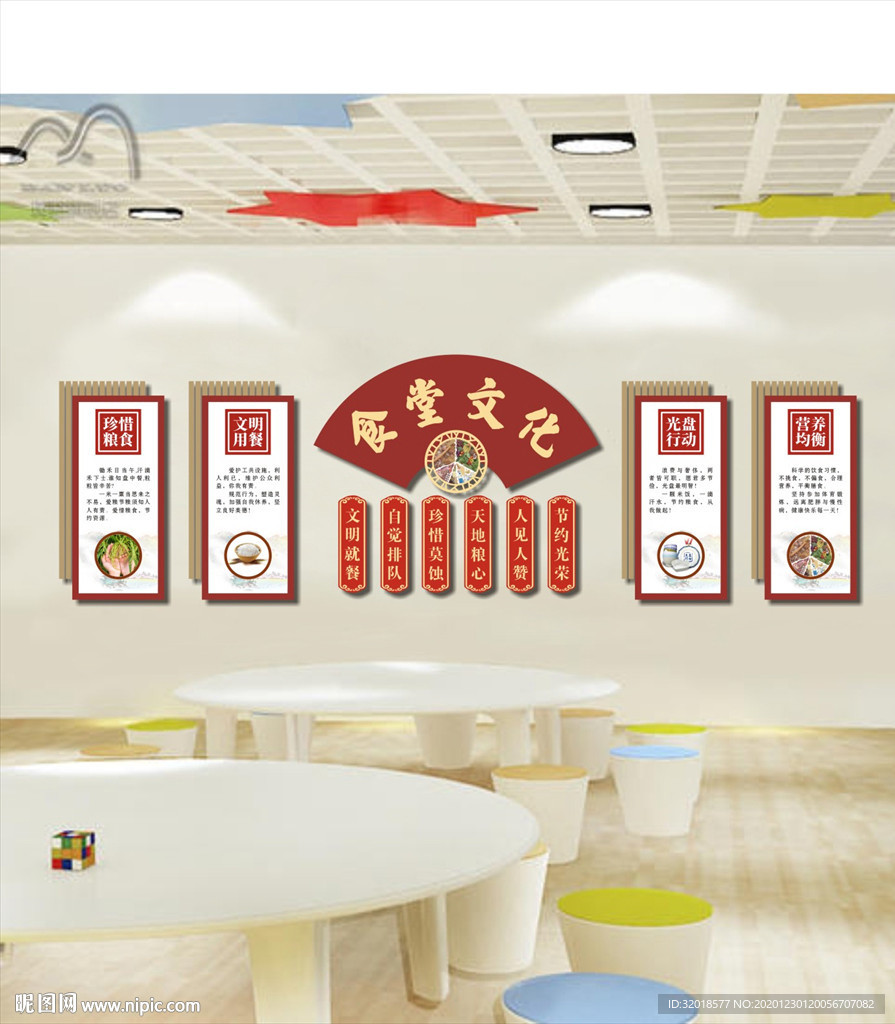 餐厅文化墙 食堂文化墙