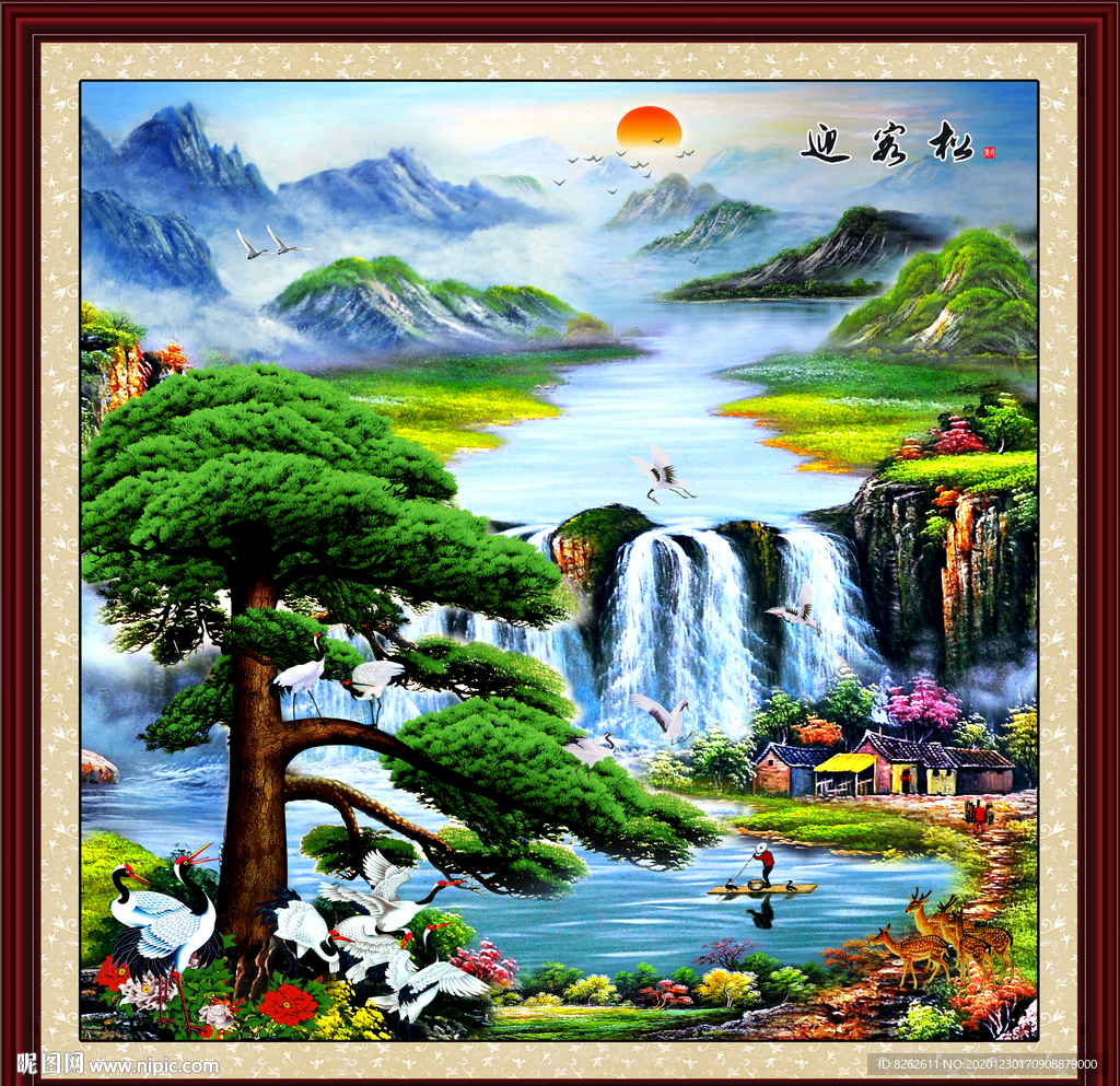 聚宝盆油画