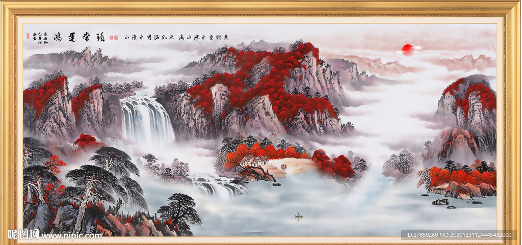鸿运当头国画