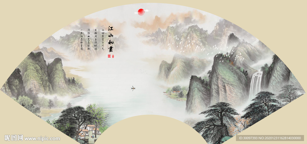 山水画水墨山水画意境山水画