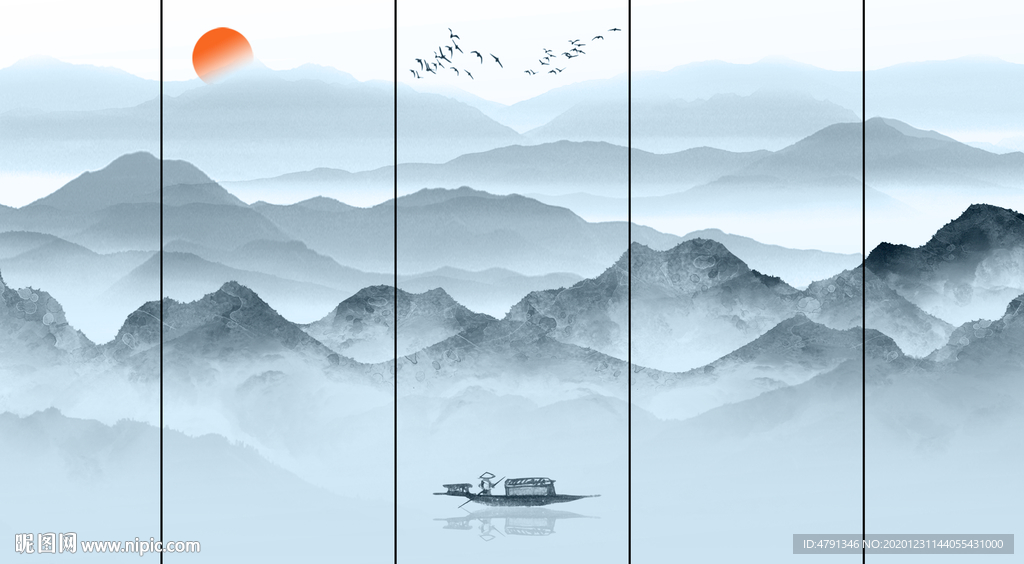 水墨山水装饰画