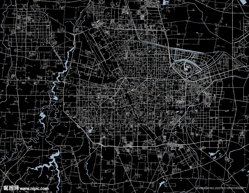 郑州城市街道图案肌理高清底图