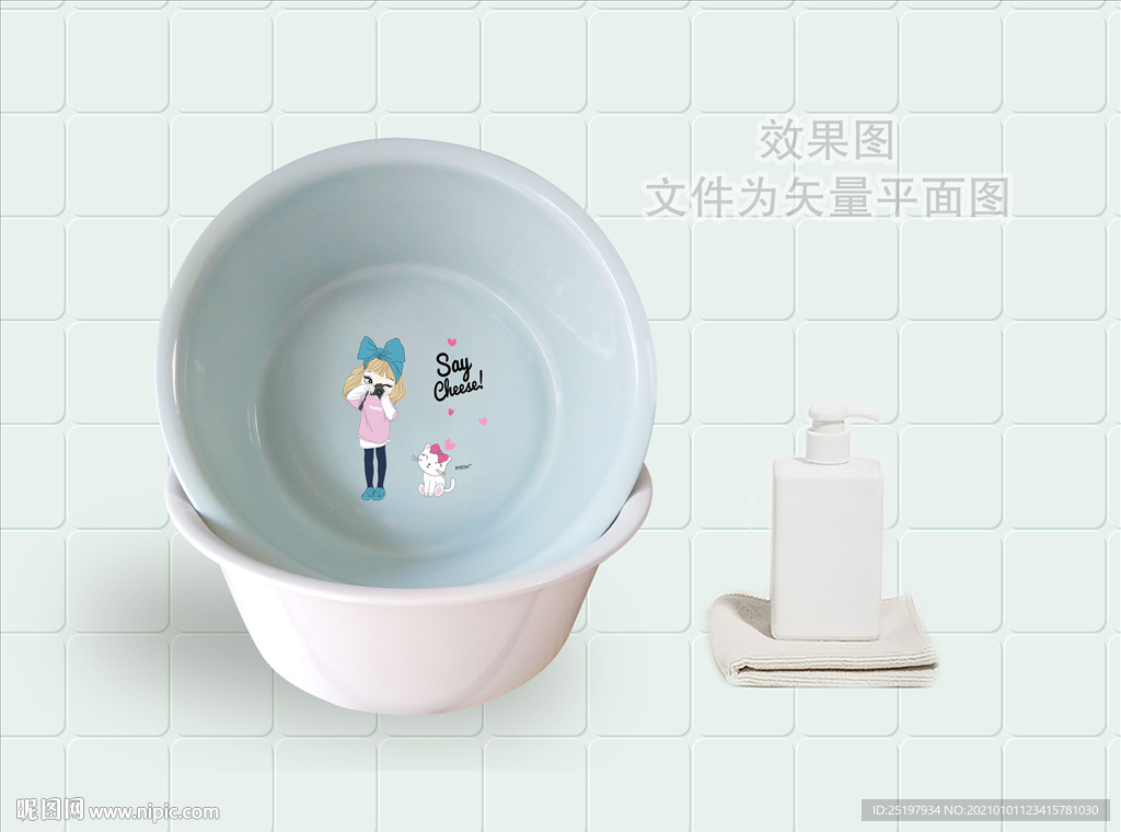 塑料盆贴
