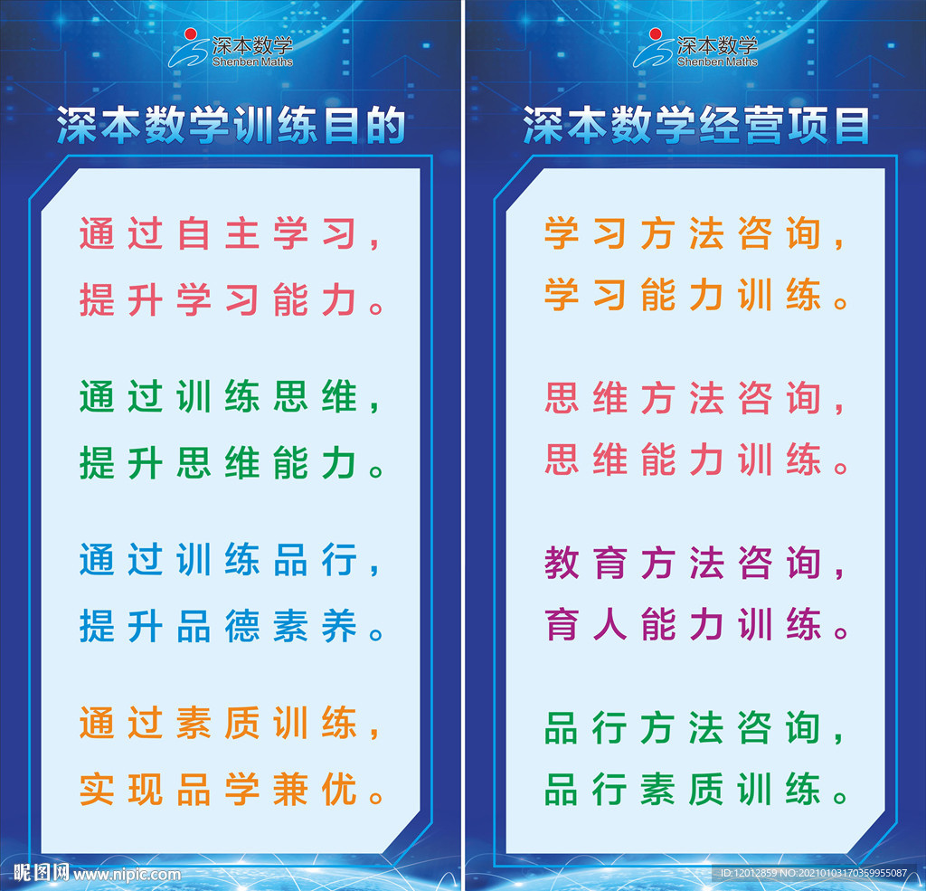 深本教育展板图片