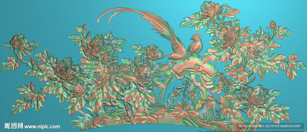 中式花鸟山水