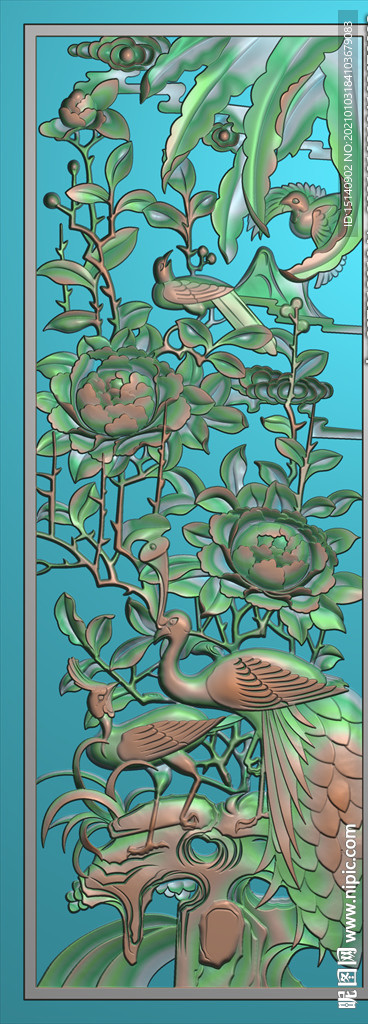 中式花鸟山水