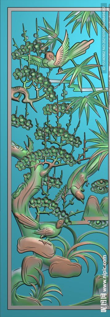 中式花鸟山水