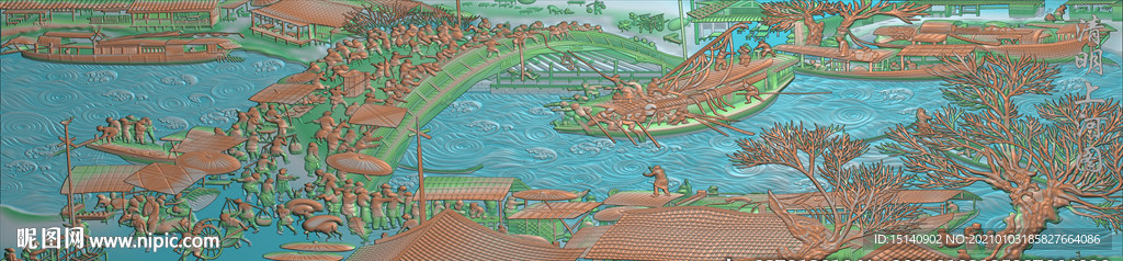 中式  清明上河图