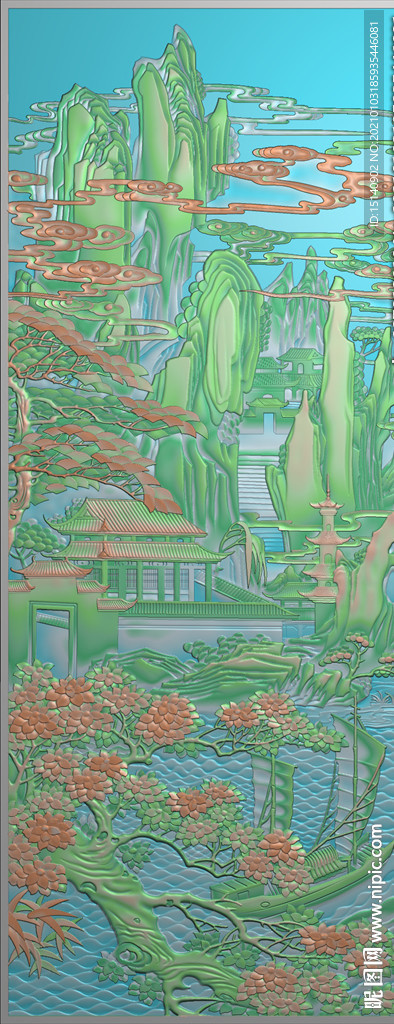 中式花鸟山水