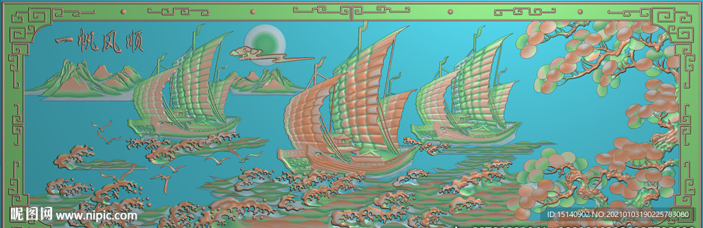 中式花鸟山水