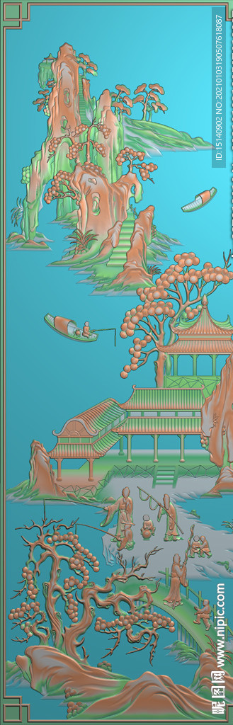 中式花鸟山水