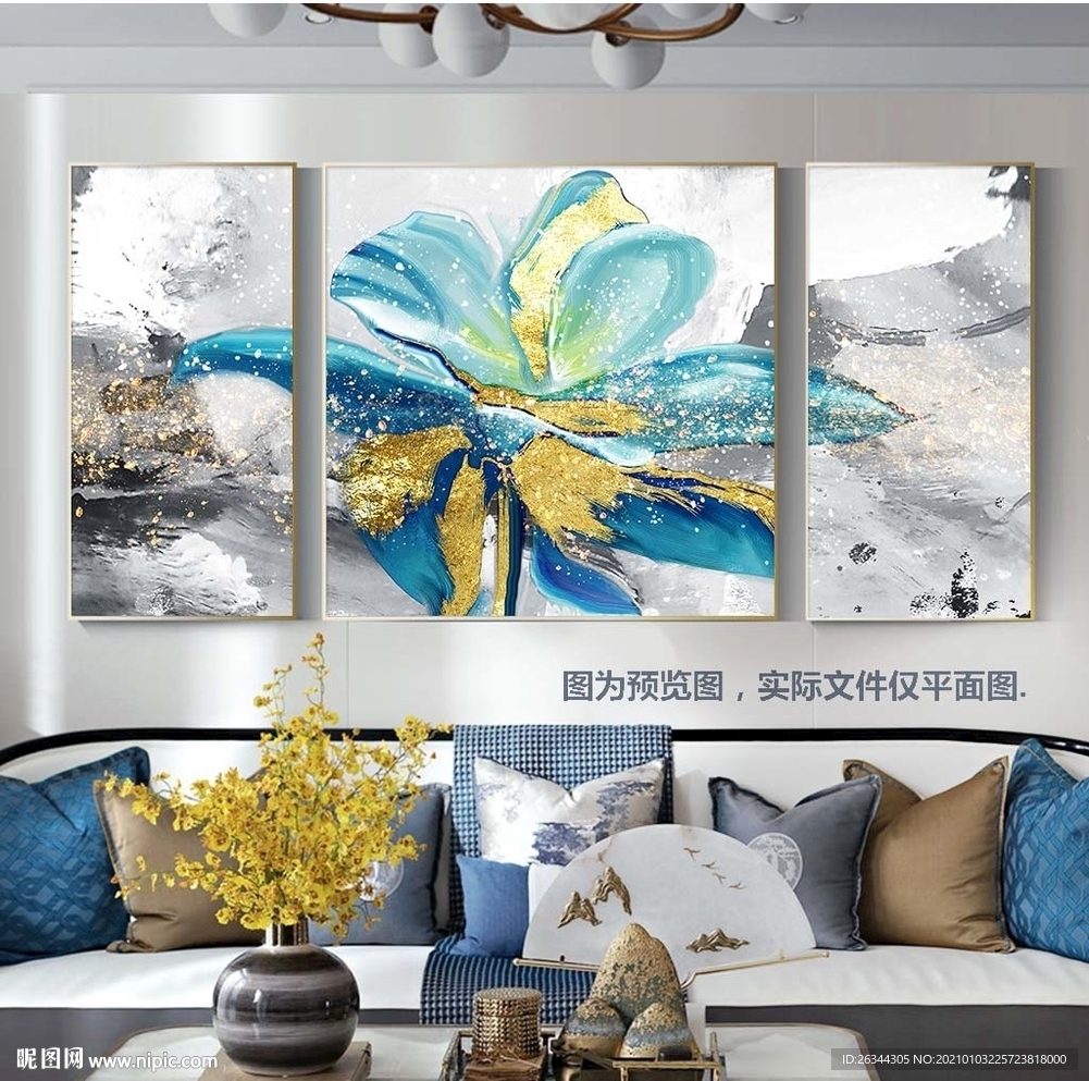 抽象油画花朵装饰画