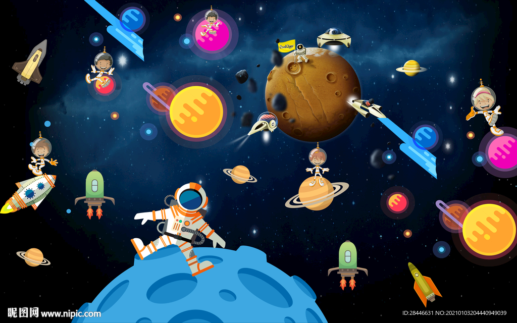 儿童房墙纸壁纸壁画壁布背景墙