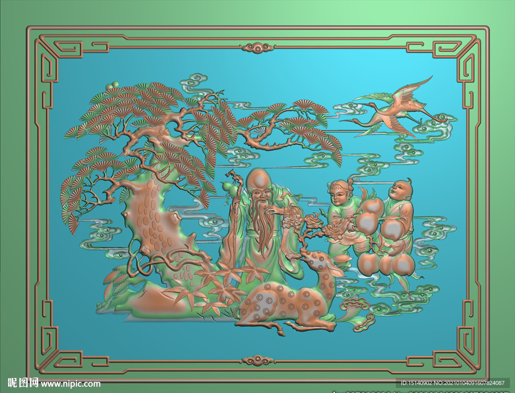 中式花鸟山水