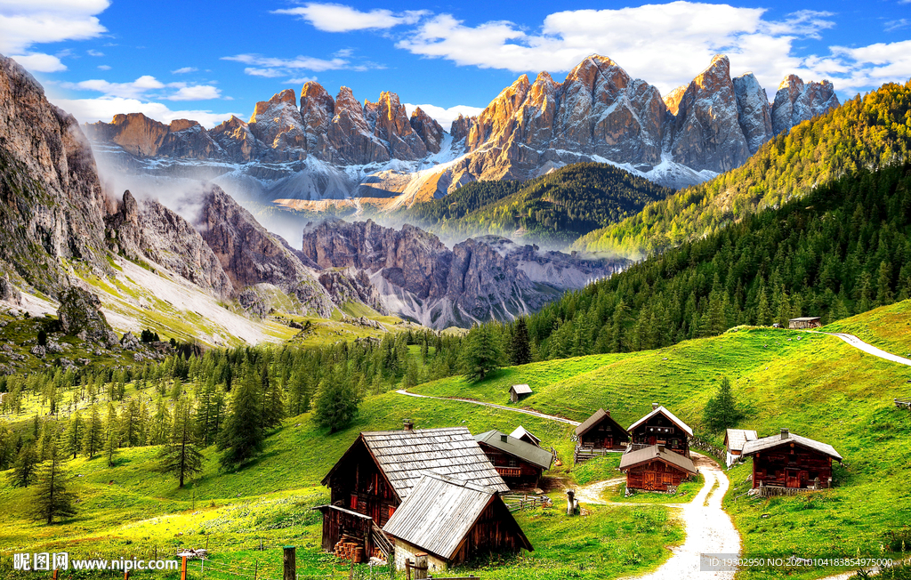 高山上的小木屋