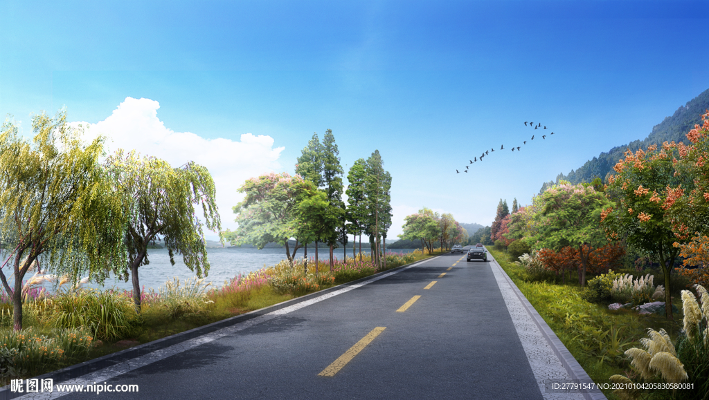 道路景观设计效果图