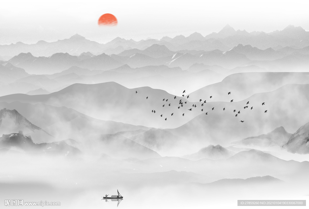 新中式山水画