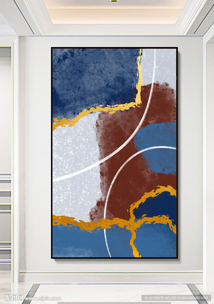 侘寂风抽象几何装饰画