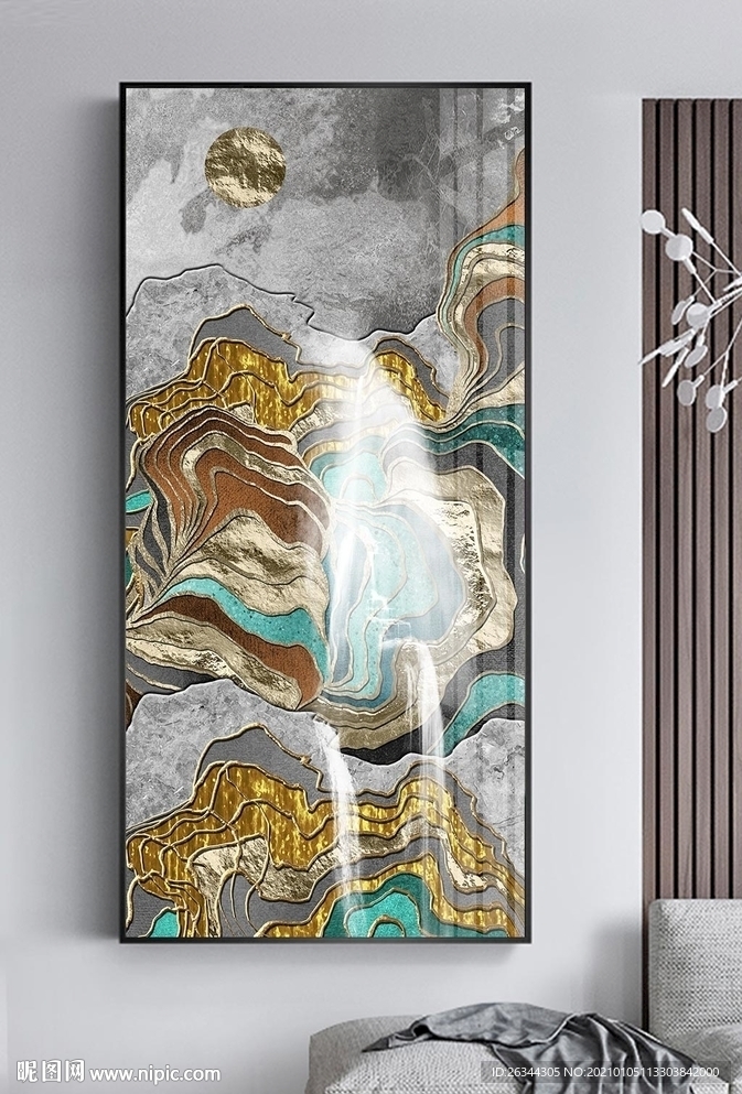 轻奢抽象新中式装饰画