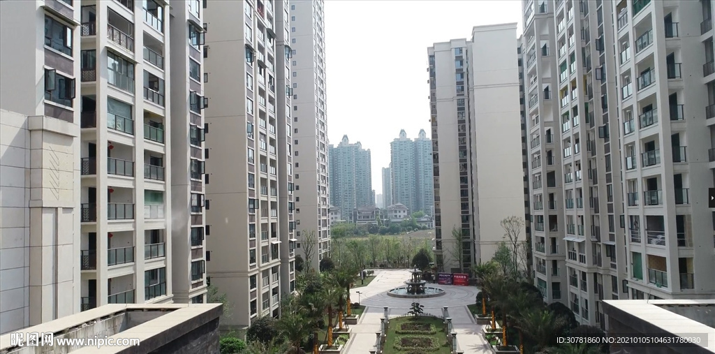 俯瞰航拍精品楼盘视频素材