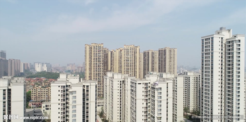 俯瞰航拍精品楼盘视频素材
