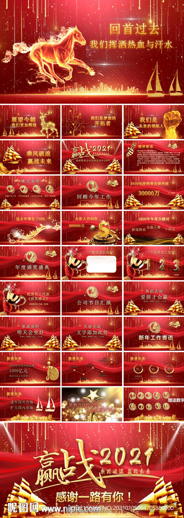 企业年会年终总结PPT