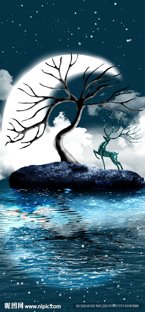 晶瓷画夜景