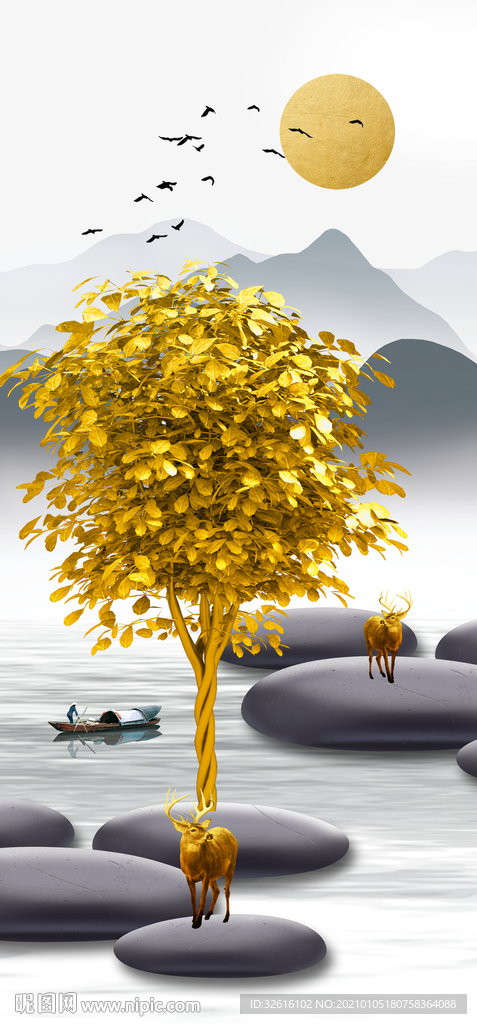 转运石玄关 金钱树