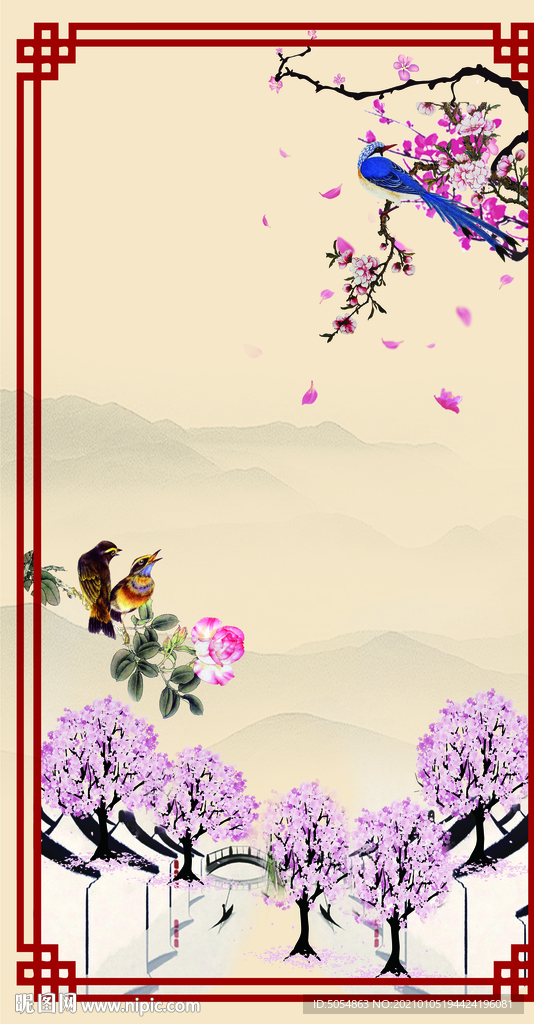 中式山水挂画