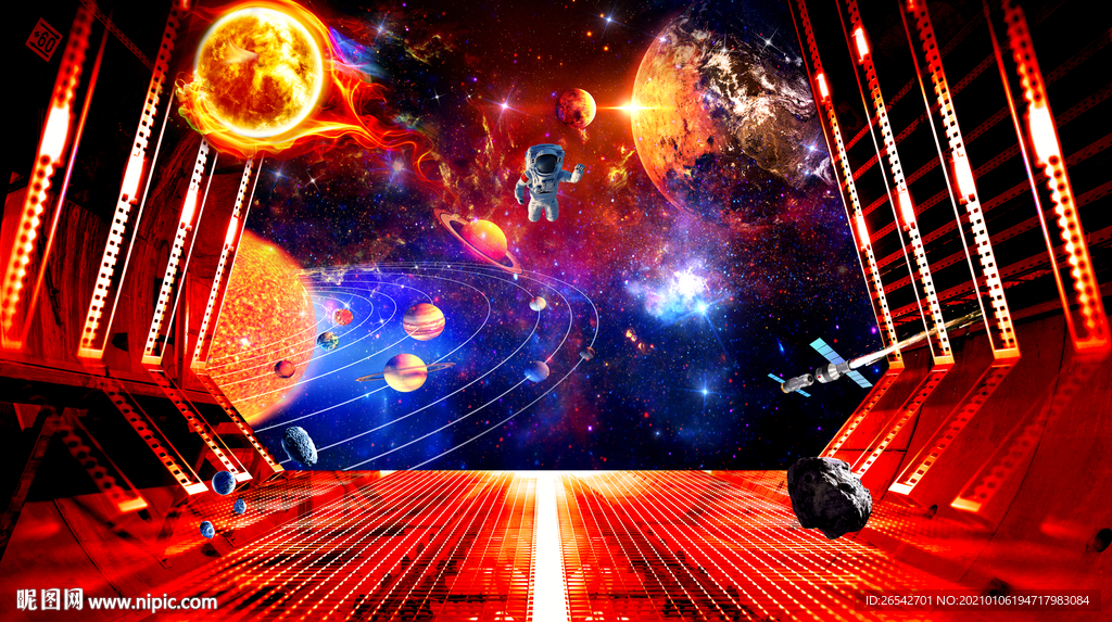 宇宙星空立体画