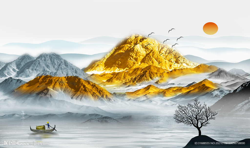 新中式山水画