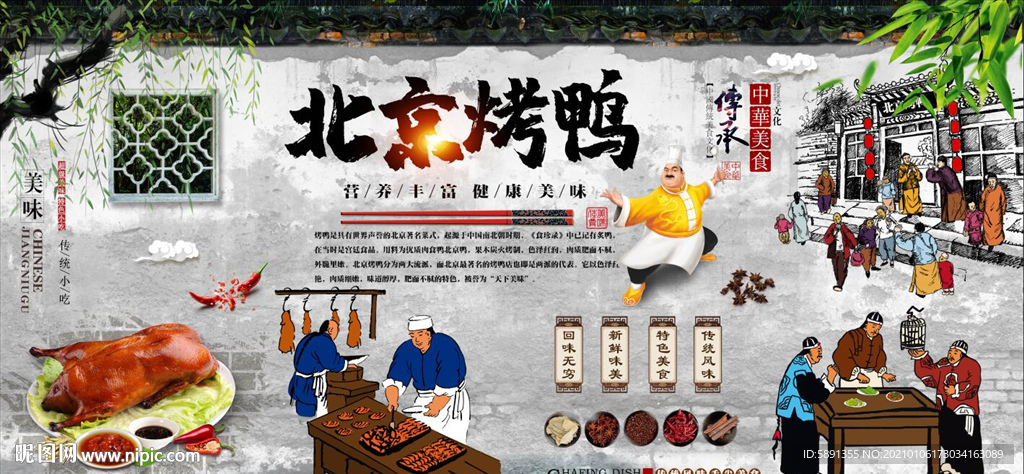 烤鸭 北京烤鸭 烤鸭背景墙