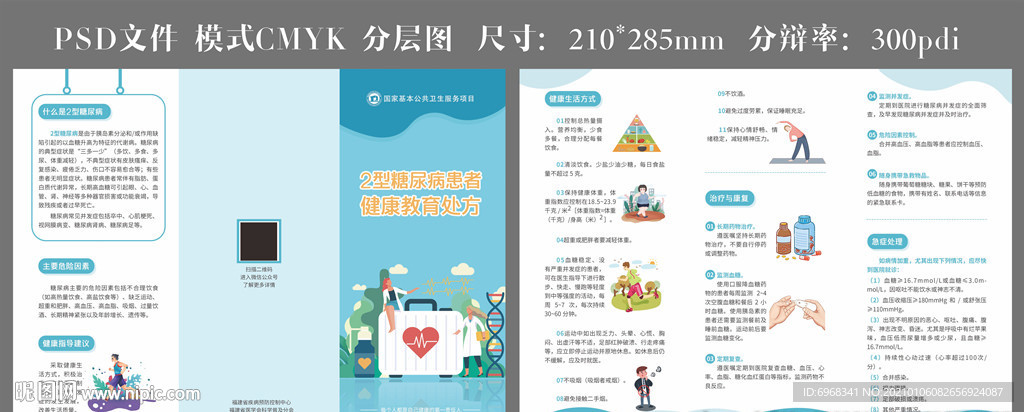 2型糖尿病患者健康教育处方折页