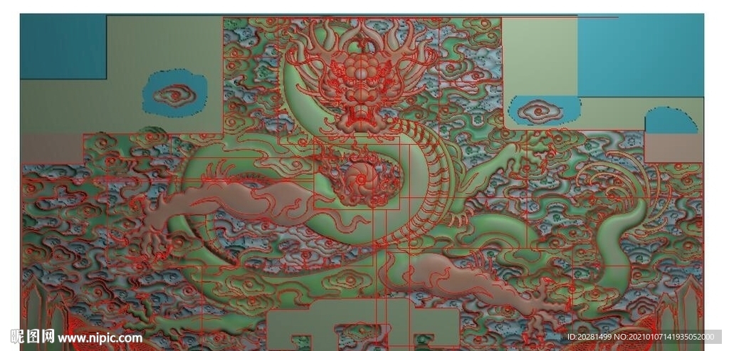 龙宝座精雕图