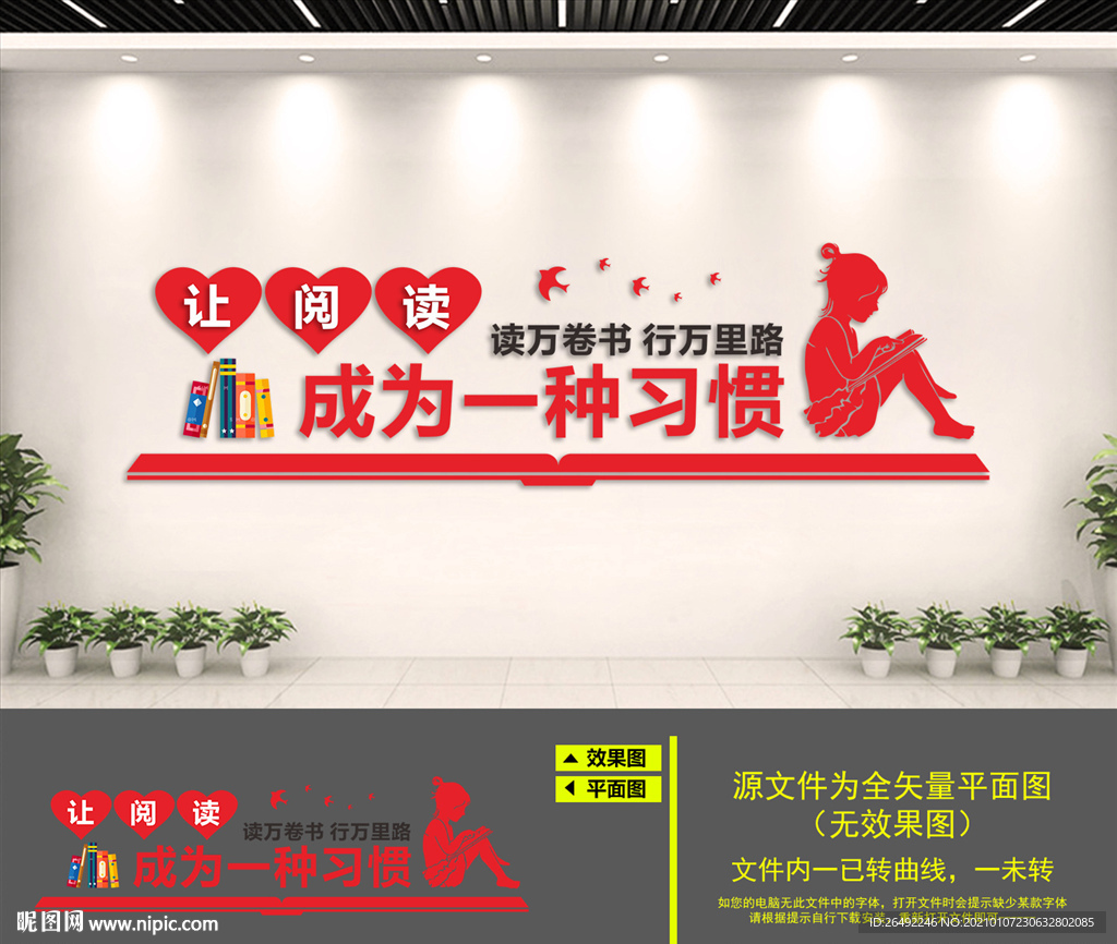 阅览室文化墙