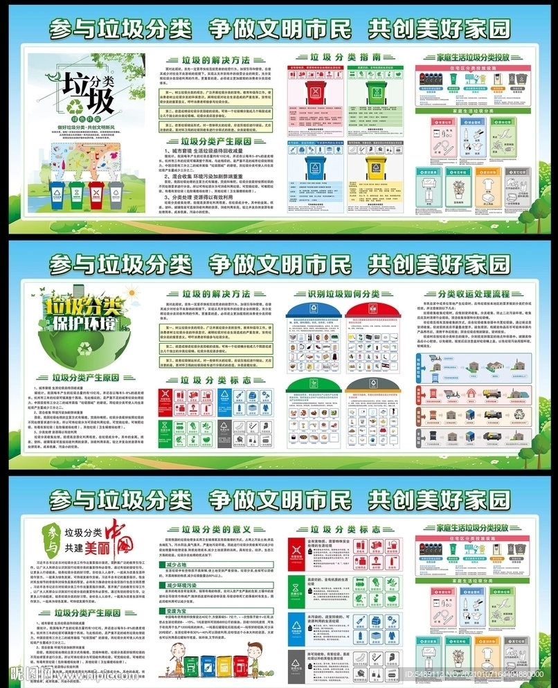垃圾分类展板