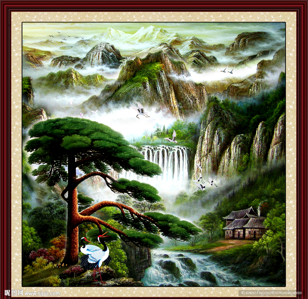 聚宝盆油画