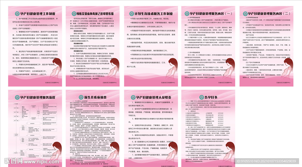 社区卫生服务孕产妇工作展板