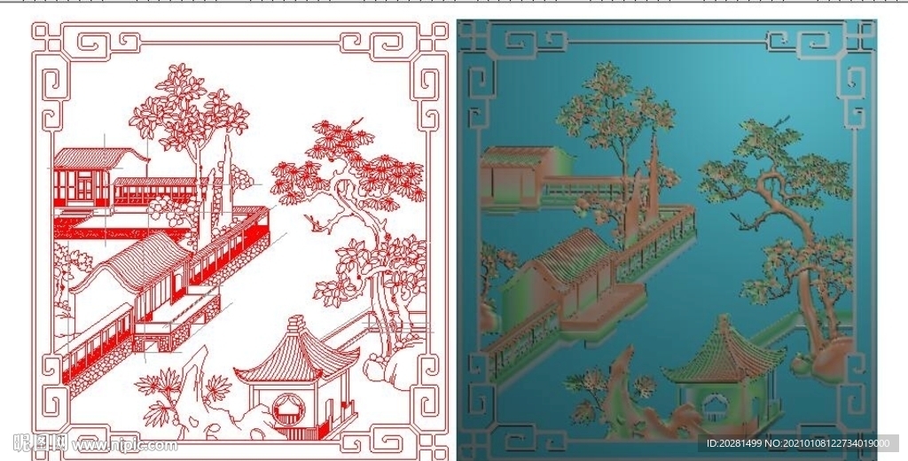 山水精雕图