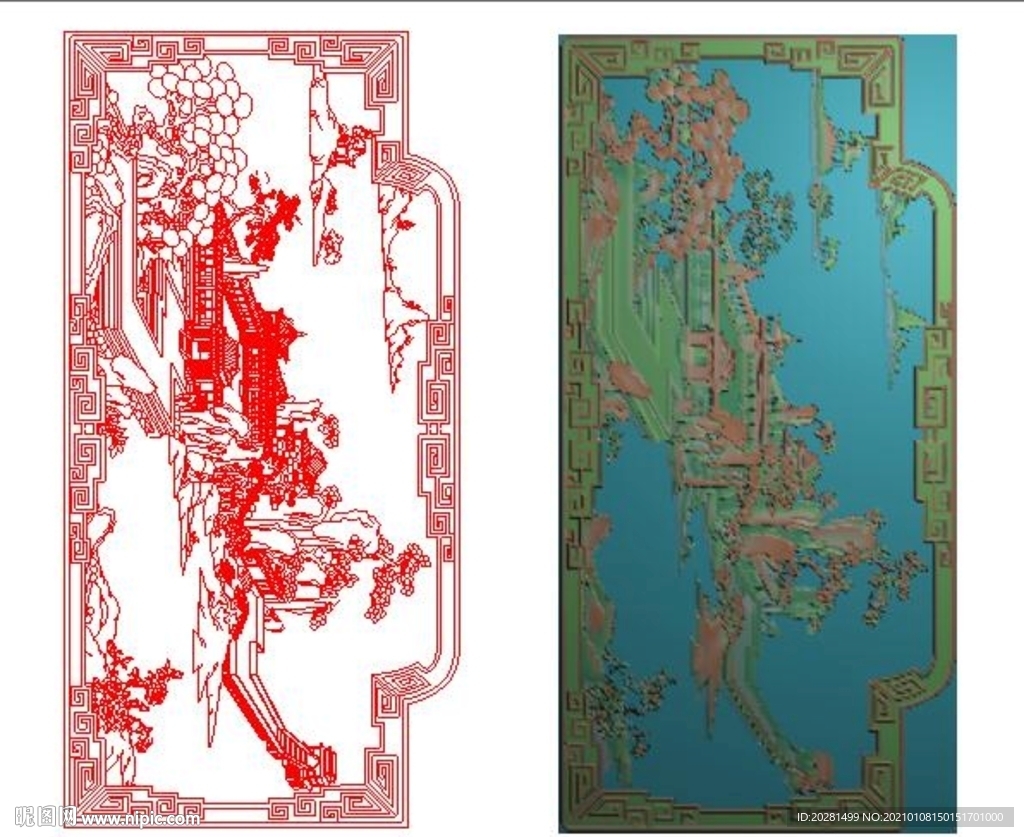 山水精雕图