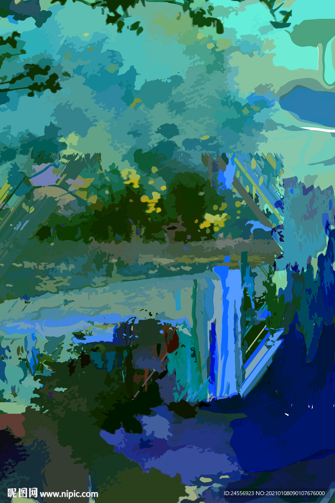 抽象油画
