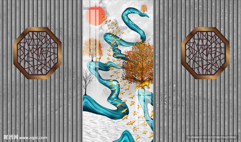北欧背景墙