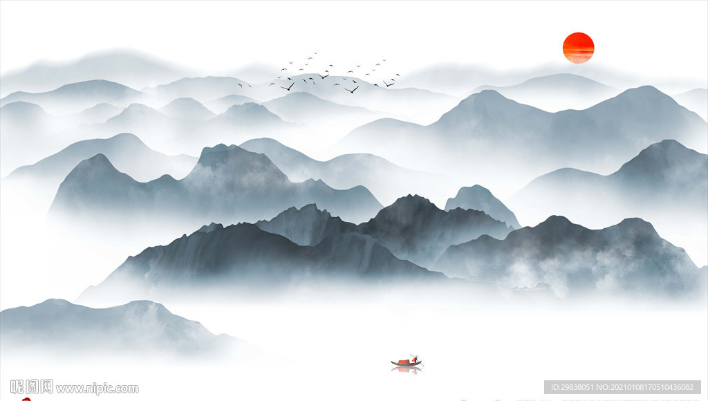 禅意山水画