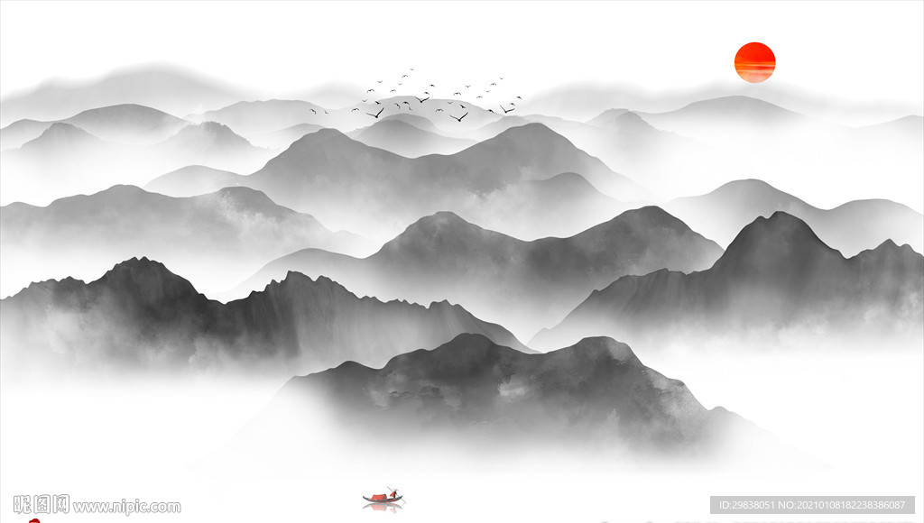 禅意山水画