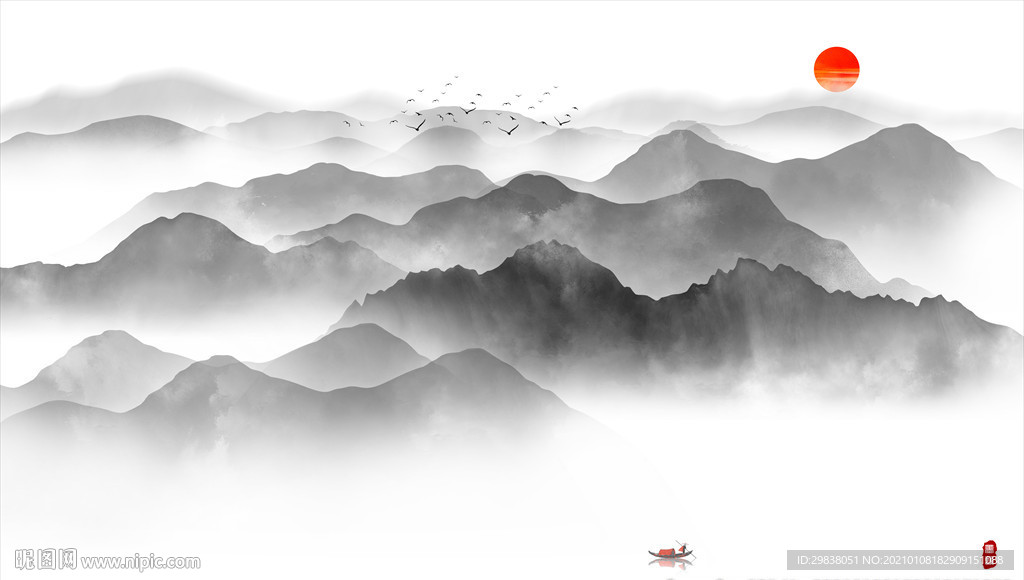 新中式山水画