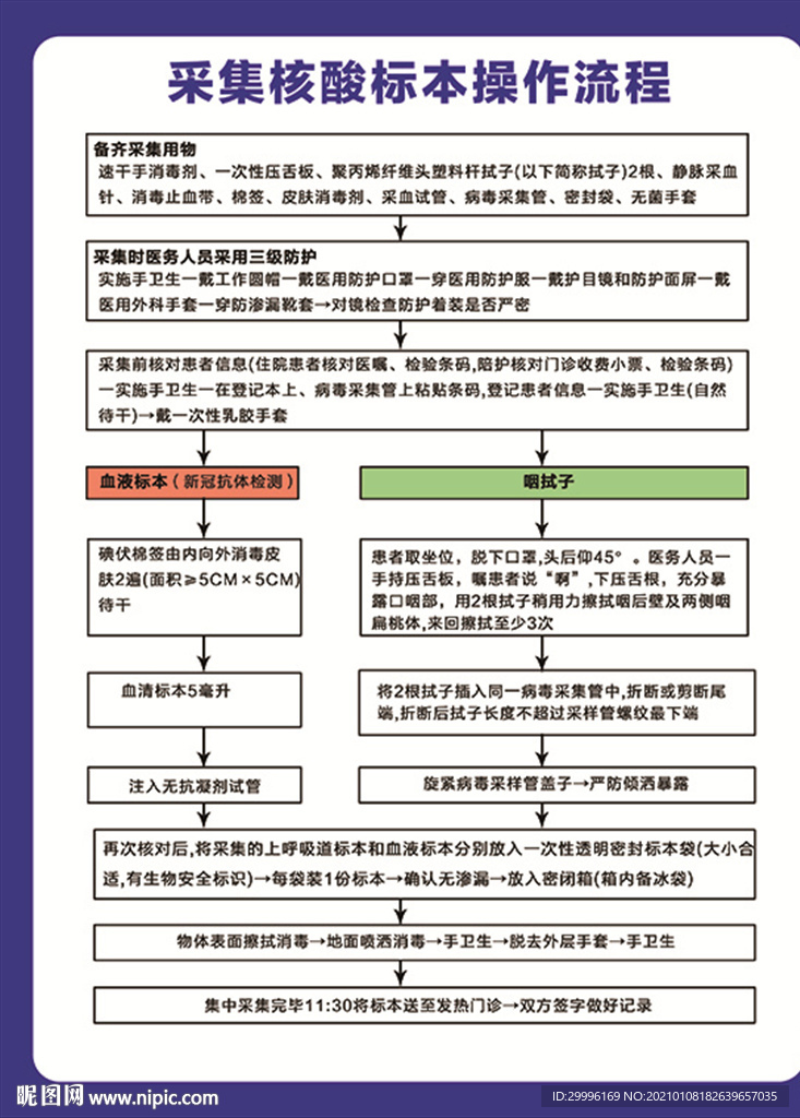 采集核酸检测流程图
