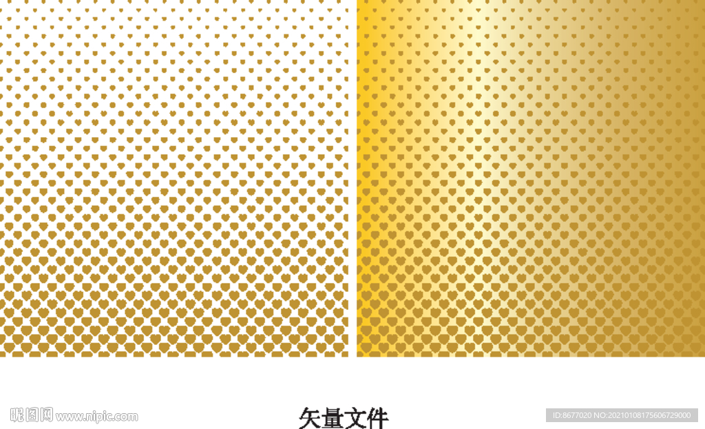 矢量心形几何镂空