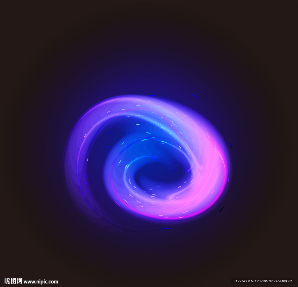 炫彩蓝紫透明旋涡星河光效素材
