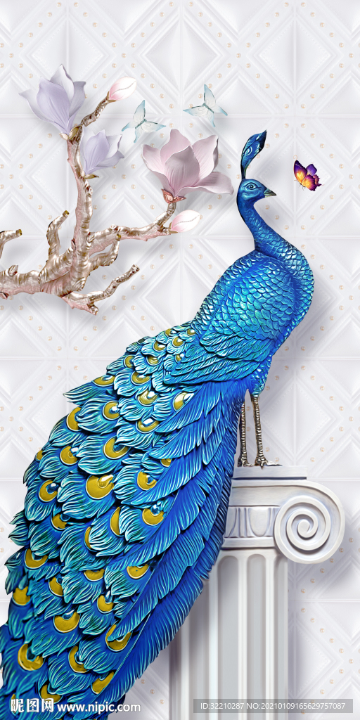 孔雀装饰画