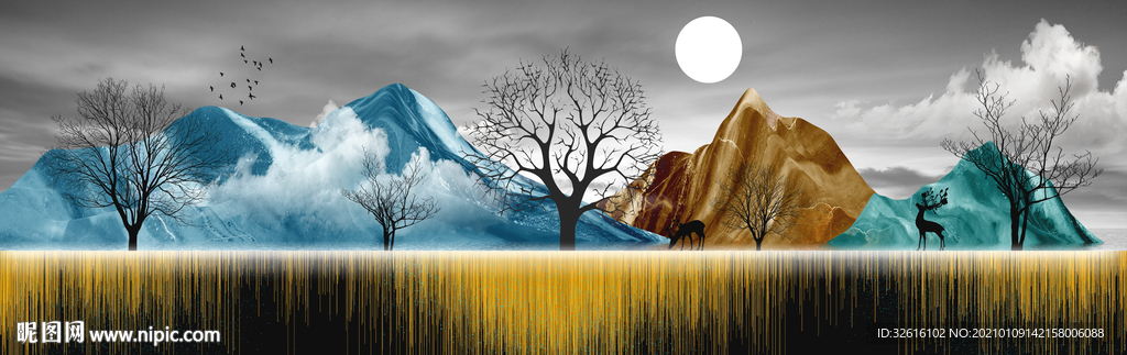 晶瓷画山水画